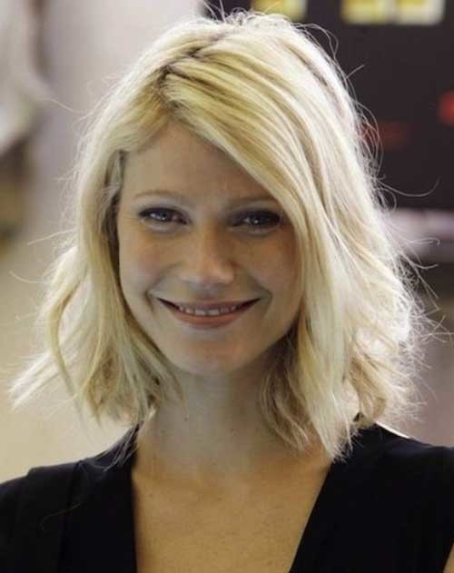 Cute Blonde Short Medium Wavy Bob Hair