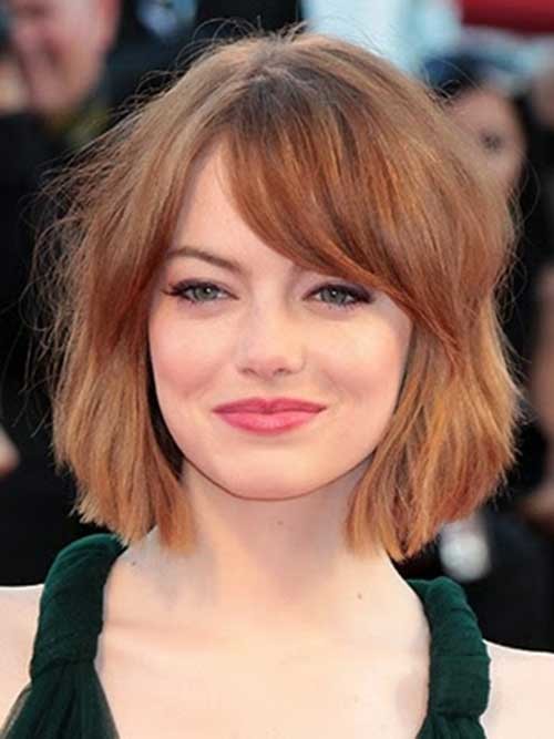 Emma Stone’s Bob Hair and Side Bangs
