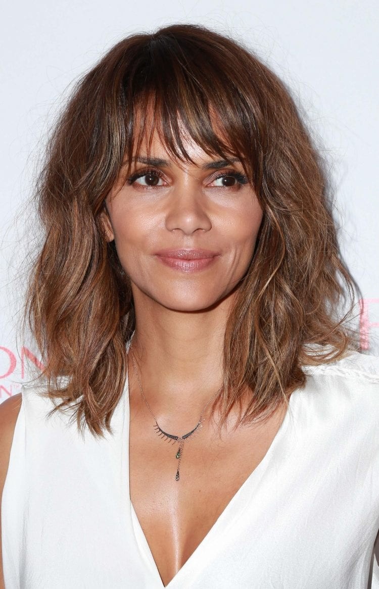 Halle Berrys Brunette Messy Shag