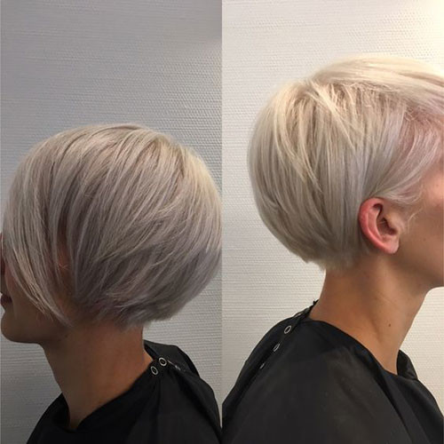Layered Blonde Short Hair