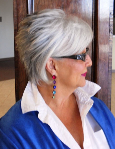 Layered Grey Interesting Hair