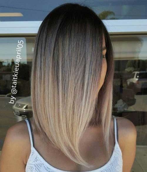 Long Bob Ash Brown To Blonde Hair