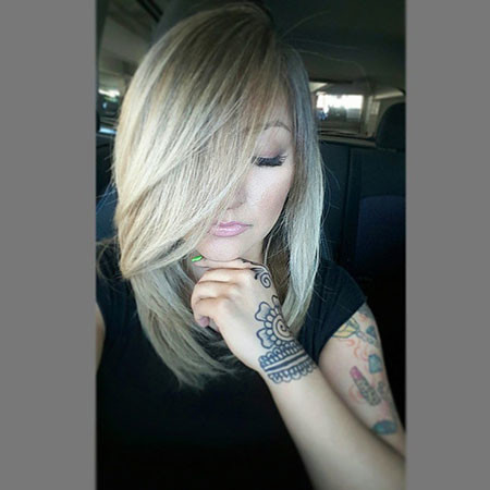 Long Bob Cut for Round Face