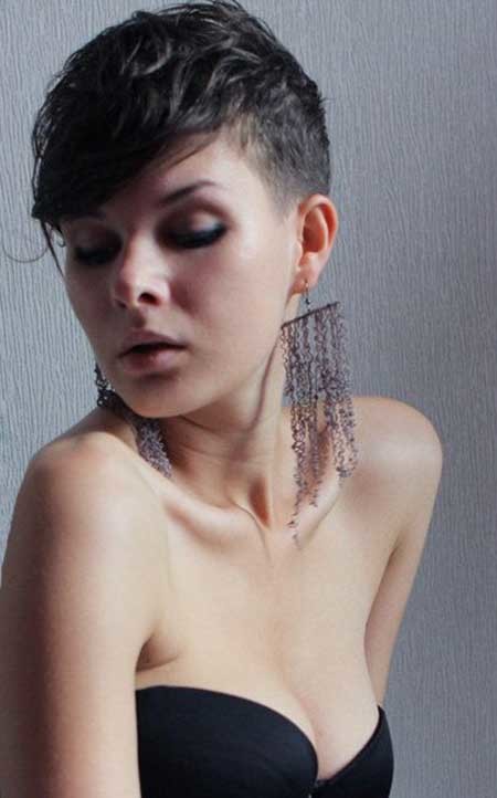Long Side Swept Bangs with Shorter Sides Haircut