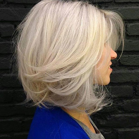 Medium Length Bob Hairstyle for Blonde