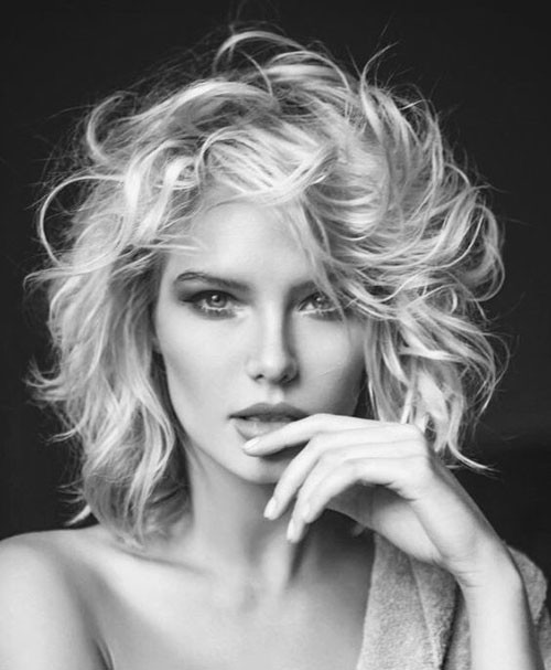 Messy Curly Long Bob