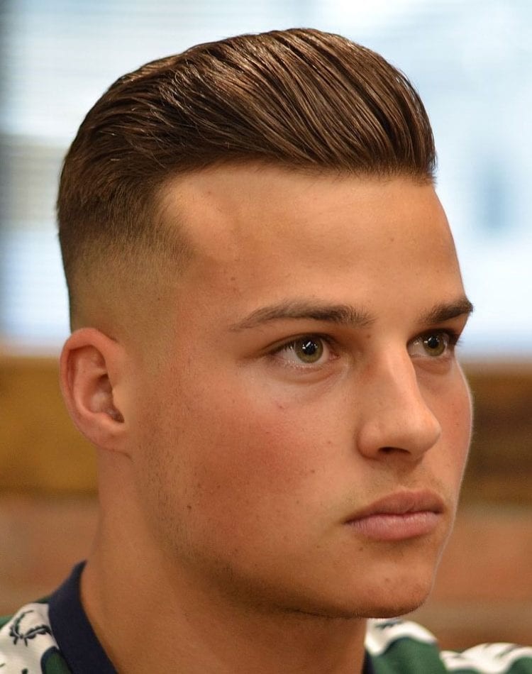 Mid Skin Fade Short Pompadour