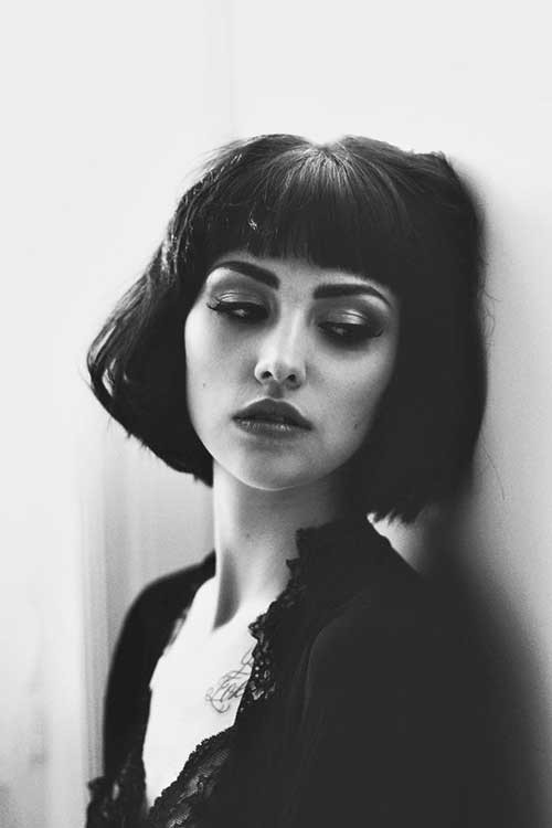 Natural Dark Bob Hairstyle