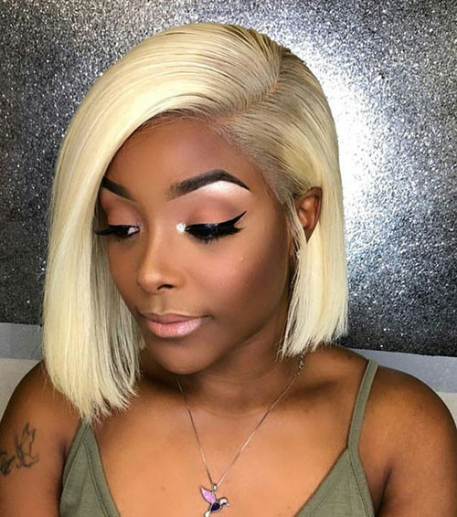 Platinum Blonde Bob Style for Black Women