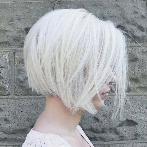 Platinum Blonde Short Hairstyle