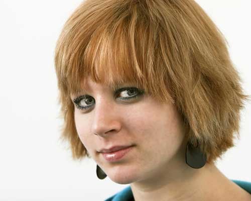 Round Faces Short Choppy Bob Hair with Bangs