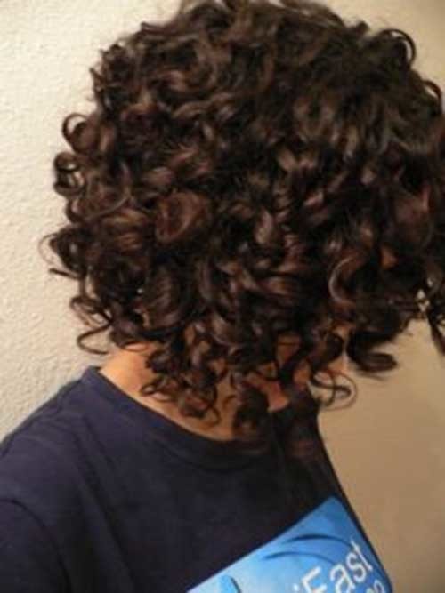 Short Bob Naturally Curly Hair Back View