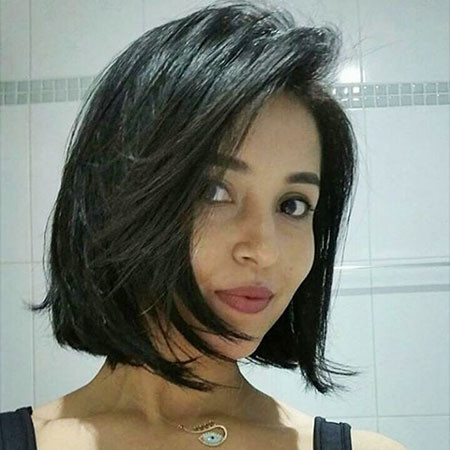 Short Dark Bob Cut