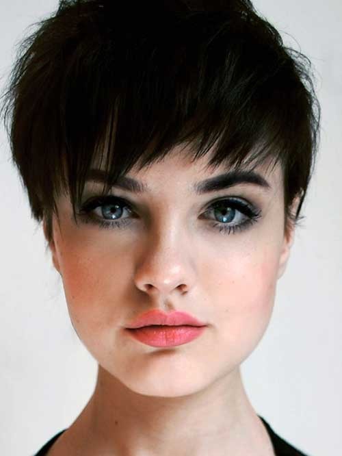 Short Dark Choppy Pixie Hair