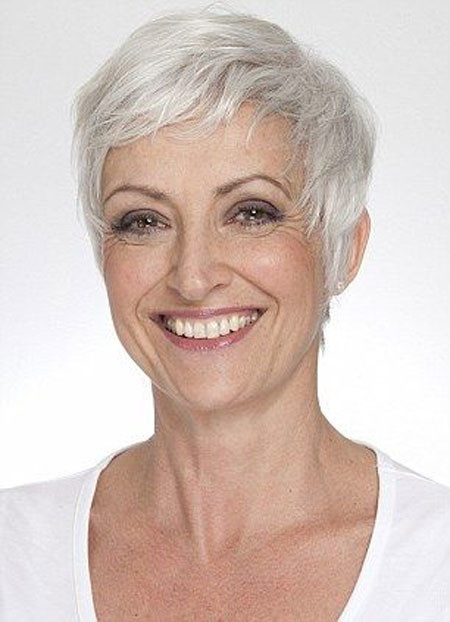 Short Grey Filled Pixie