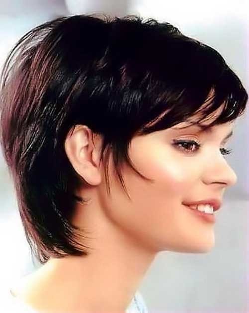 Short Haircut for Dark Long Layered Pixie
