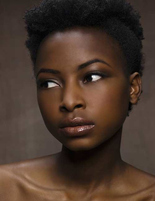 Short Haircut for Dark Natural Black Hair