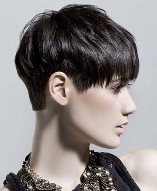 Short Haircut for Dark Short Boyish Pixie Hair