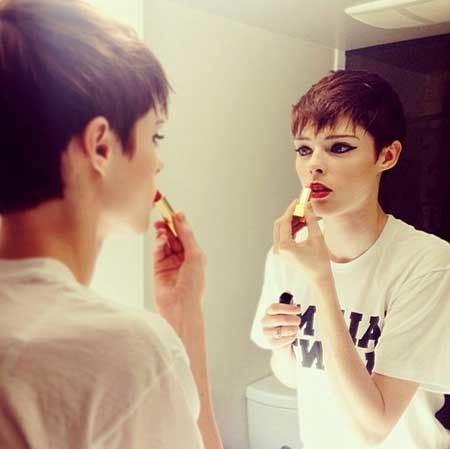 Short Pixie Haircut with Messy Front