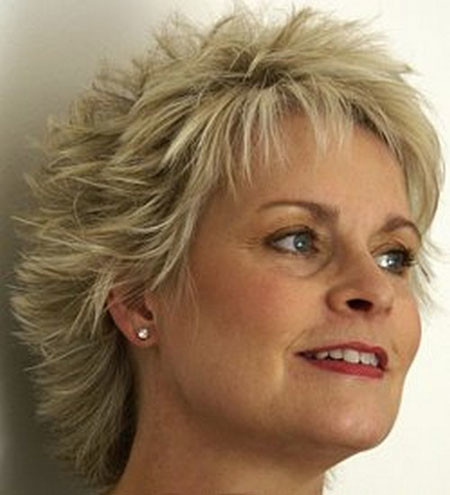 Short Spiked Blonde Voluminous Haircut