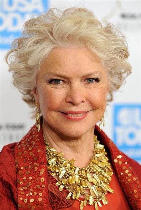 Short White Curly Hair