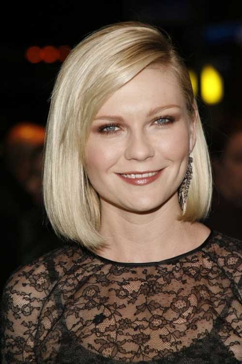 Side Swept Hairstyle for Fat Round Faces