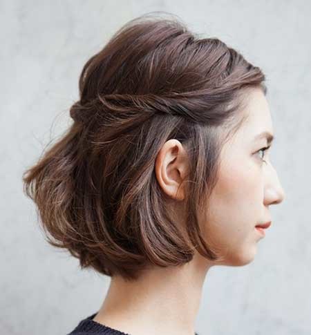 Simple Twisted Hairstyle with Bouncy Top for Girls