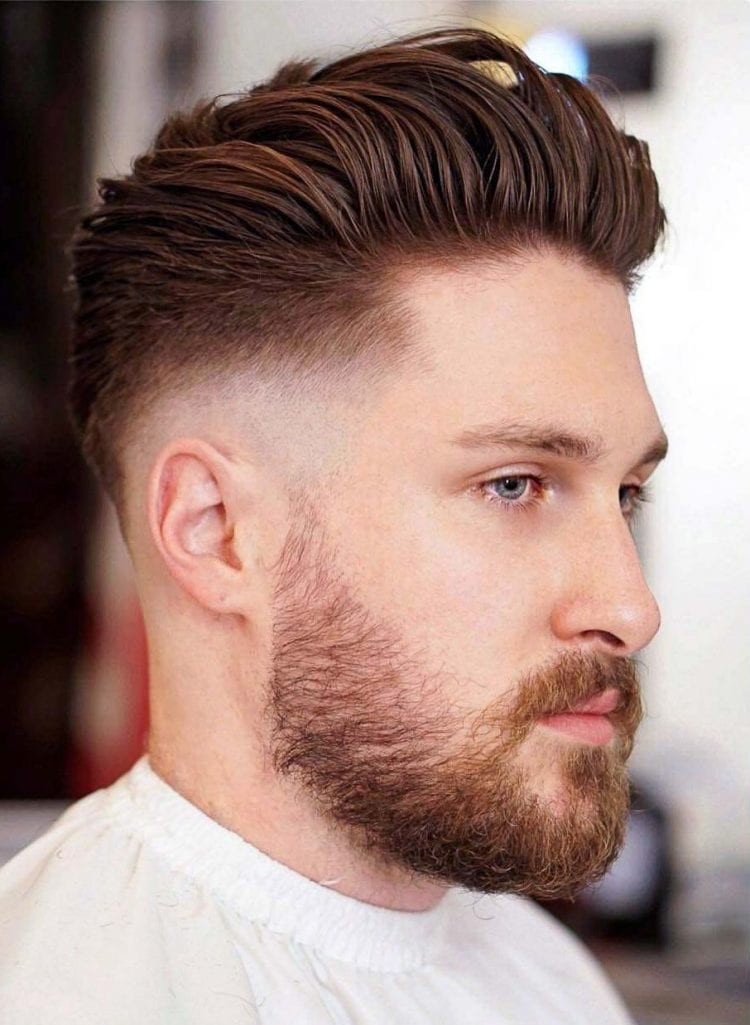 Slicked back Medium Skin Fade