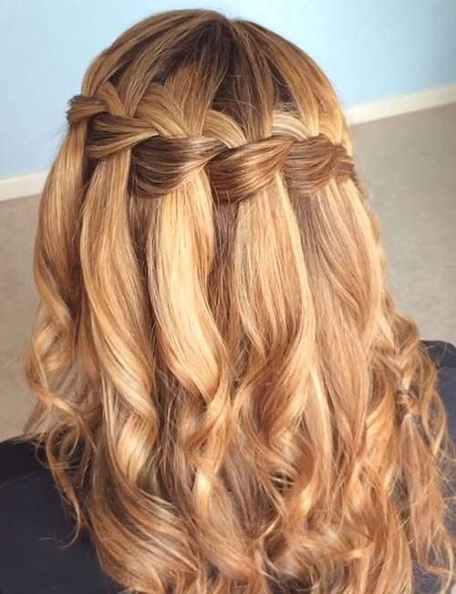 Waterfall Crown Braid