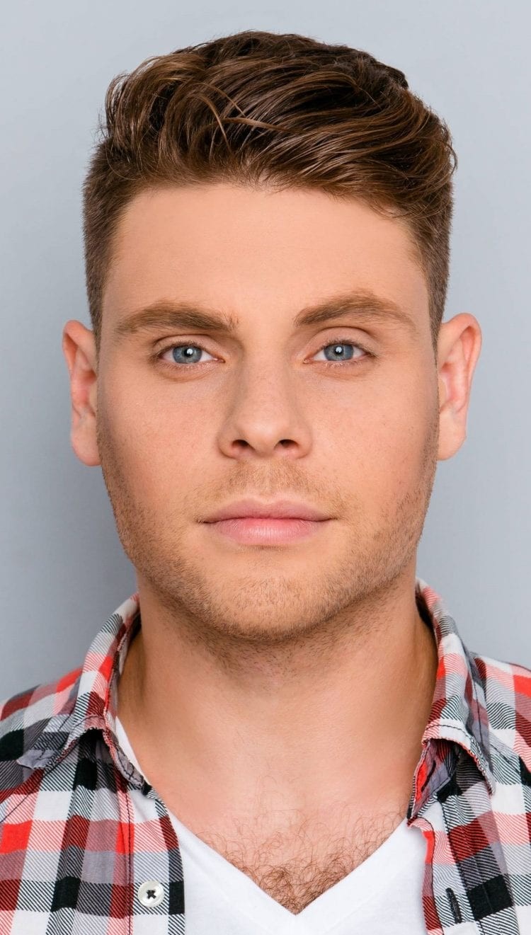 slicked back undercut vertical haircut