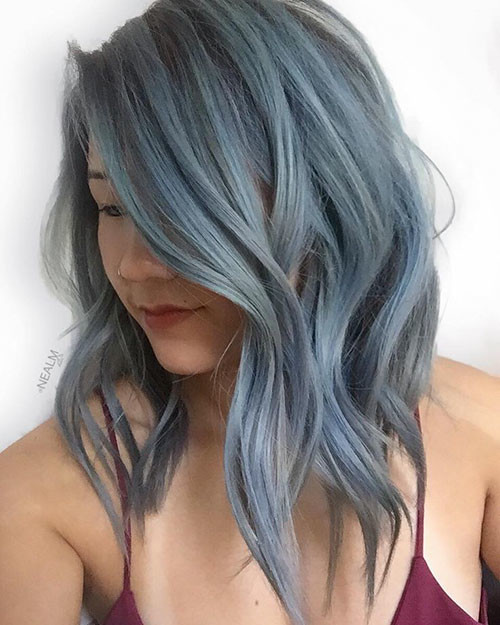 18 short blue hair