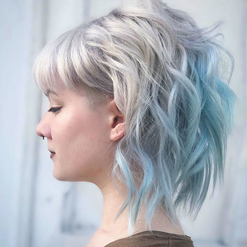 39 short light blue hair