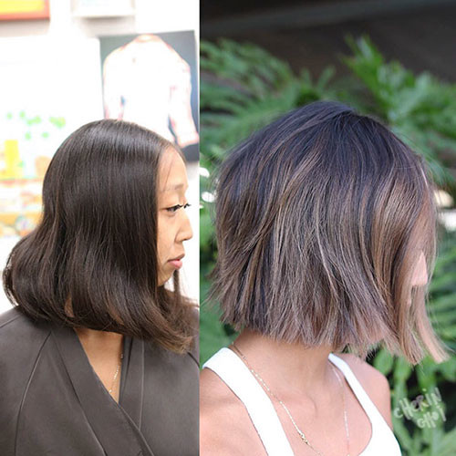 55 choppy layered bob