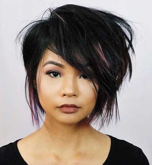 Asymmetrical Short Layered Haircut