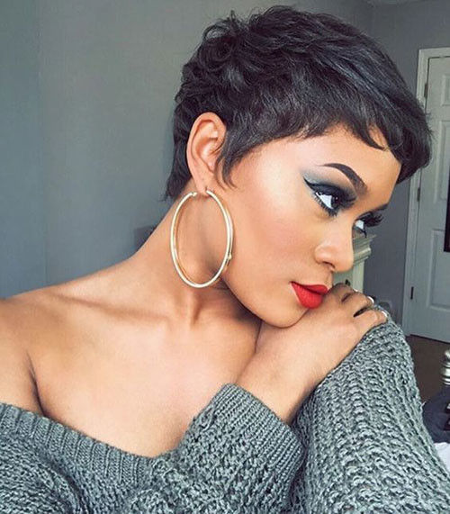 Black Pixie Hairstyle