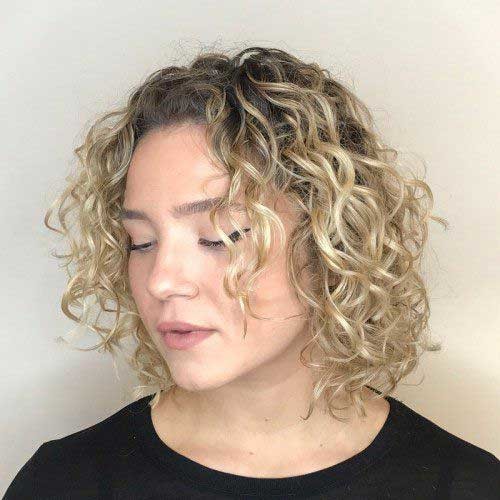 Blonde Curly Bob