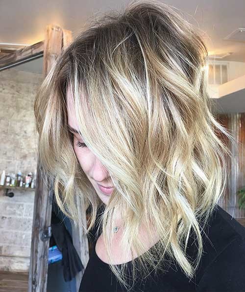 Blonde Long Bob