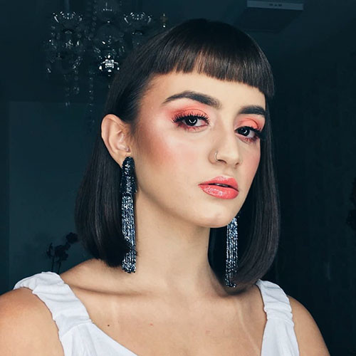 Blunt Bob Haircut With Bangs