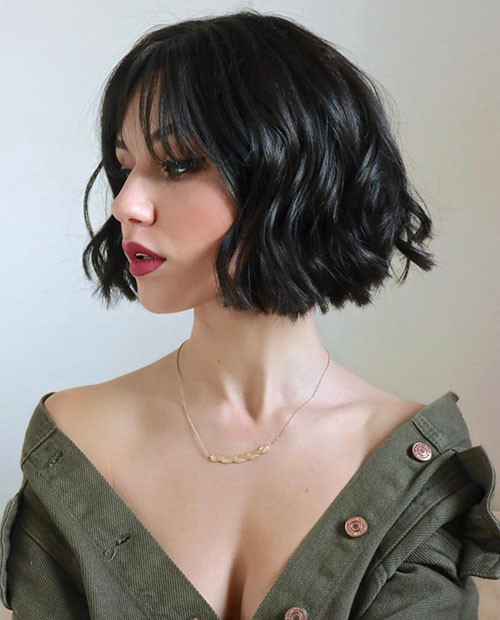 Blunt Wavy Bob