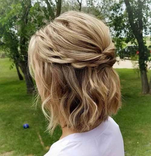 Braided Half Up for Short Hair