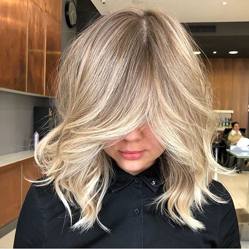 Brown and Blonde Balayage Short Hair