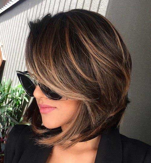 Brunette A Line Bob