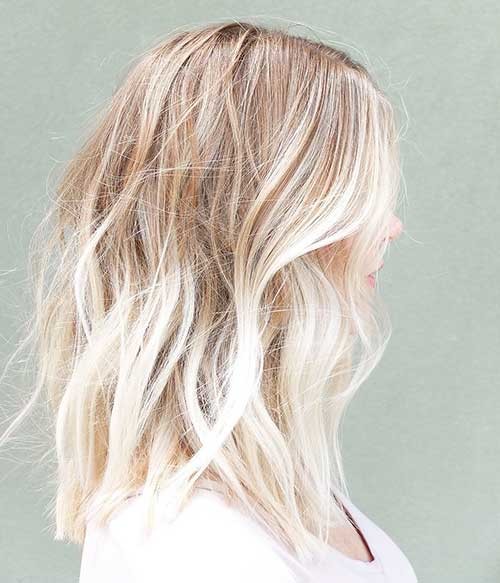 Cinnamon Rooted Blonde Lob