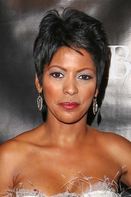 Cool and Lovely Pixie Cut with Nice Bangs and Top Section