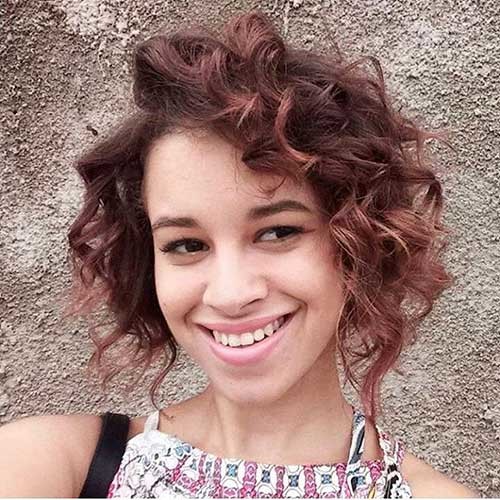 Curly Copper Red Bob