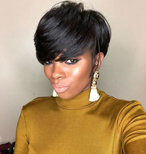 Cute Sassy Short Black Hair