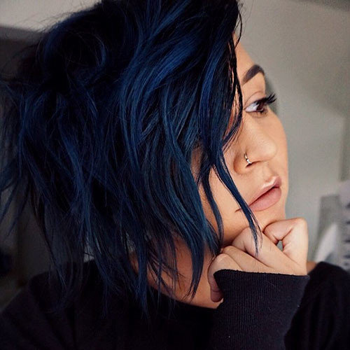 Dark Blue Hair