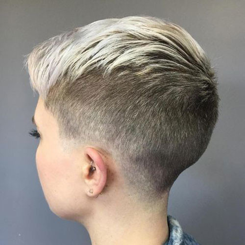 Edgy Shaved Pixie