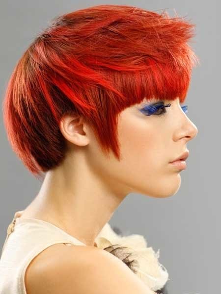 Fiery Pixie Cut with Awesome Orange and Red Combination