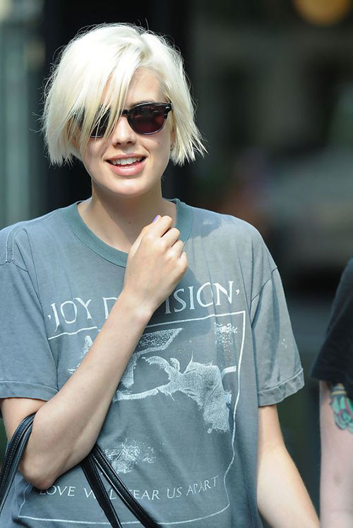 Fine Short Blonde Bob